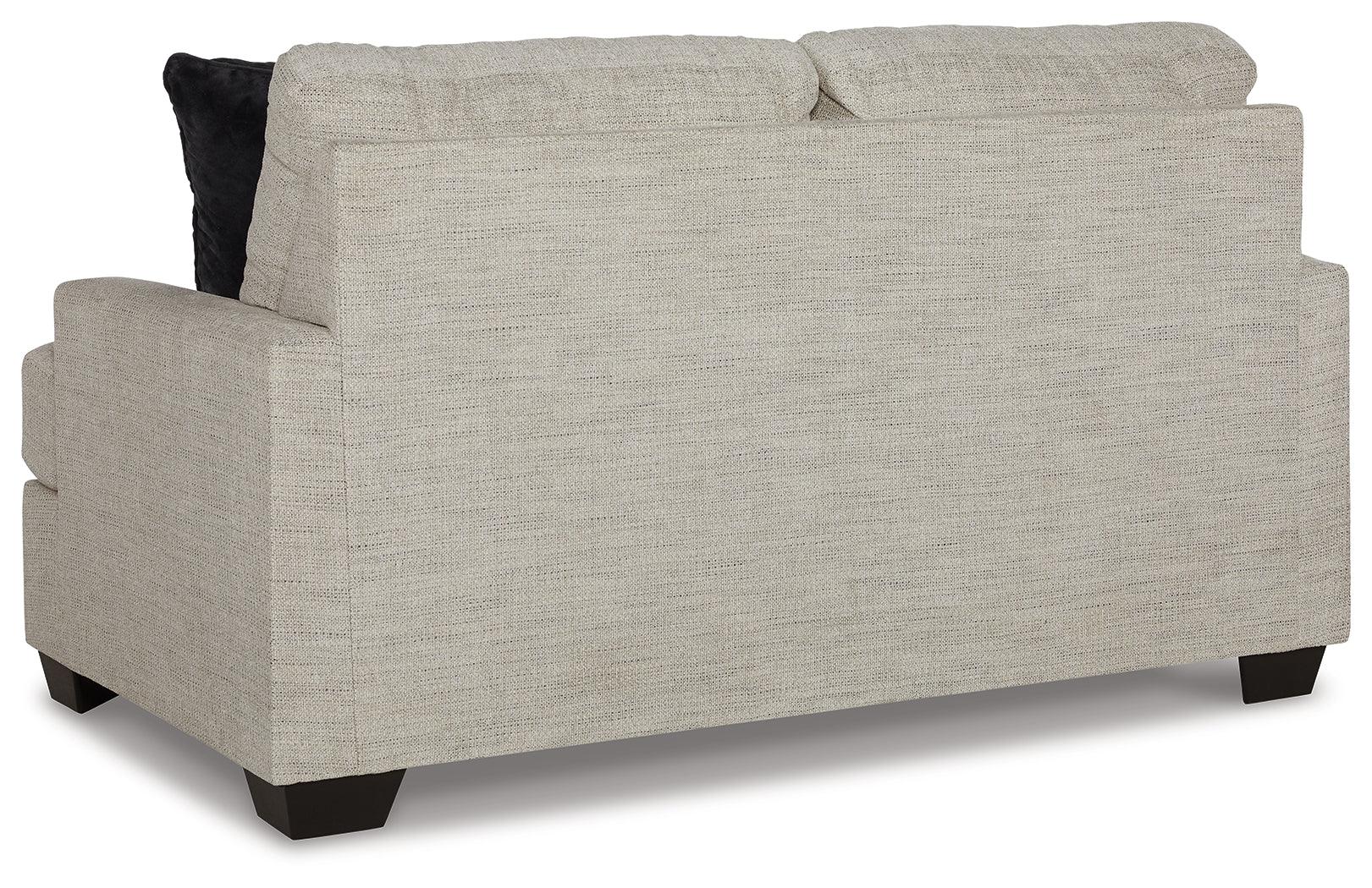 Vayda Pebble Chenille Loveseat rear view
