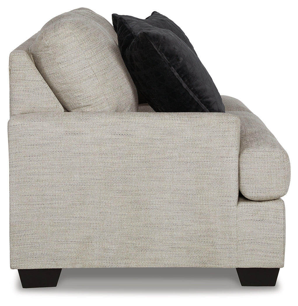 detail close-up of Vayda Pebble loveseat cushions