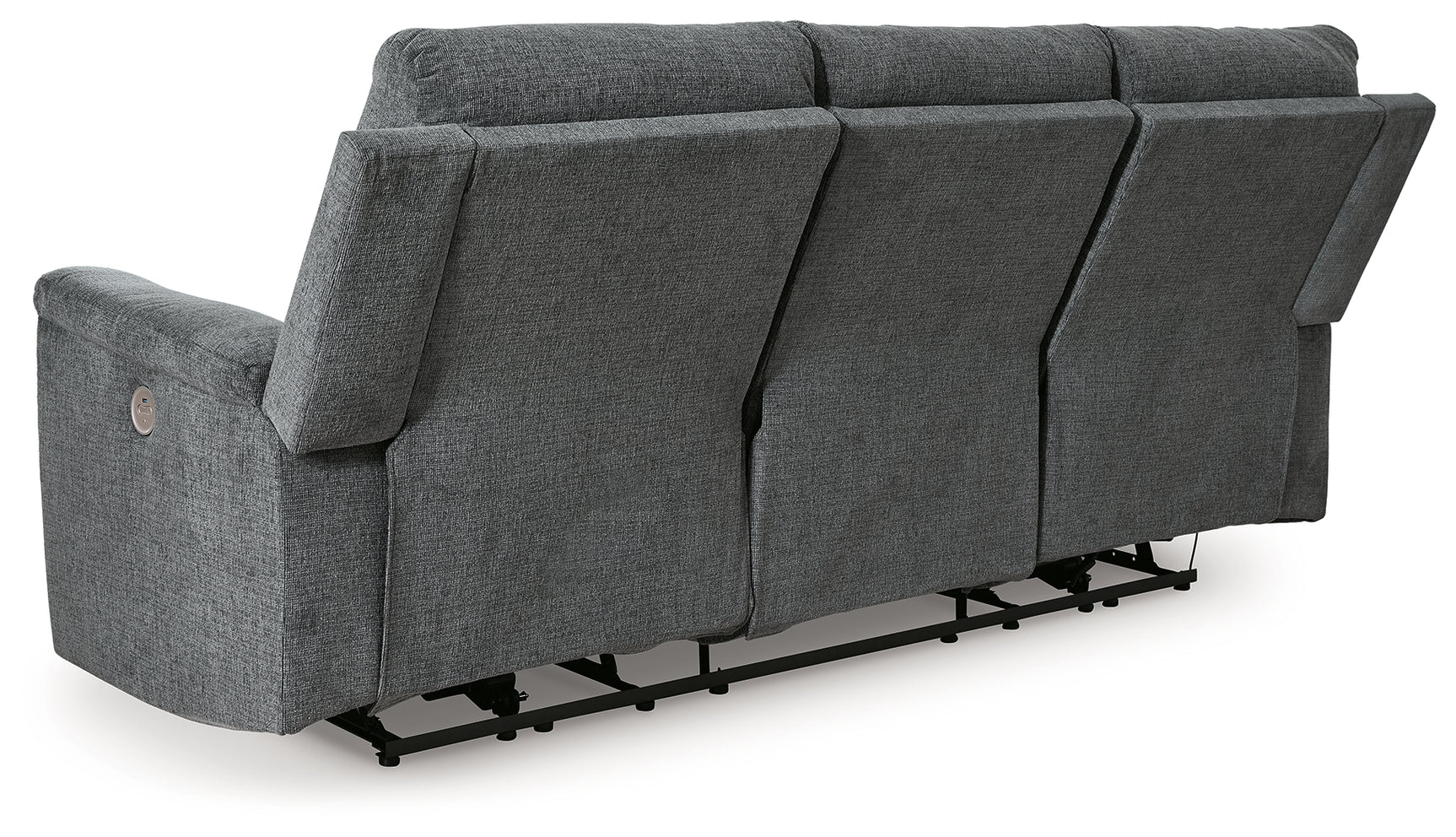 Sofa reclined position showing leg support