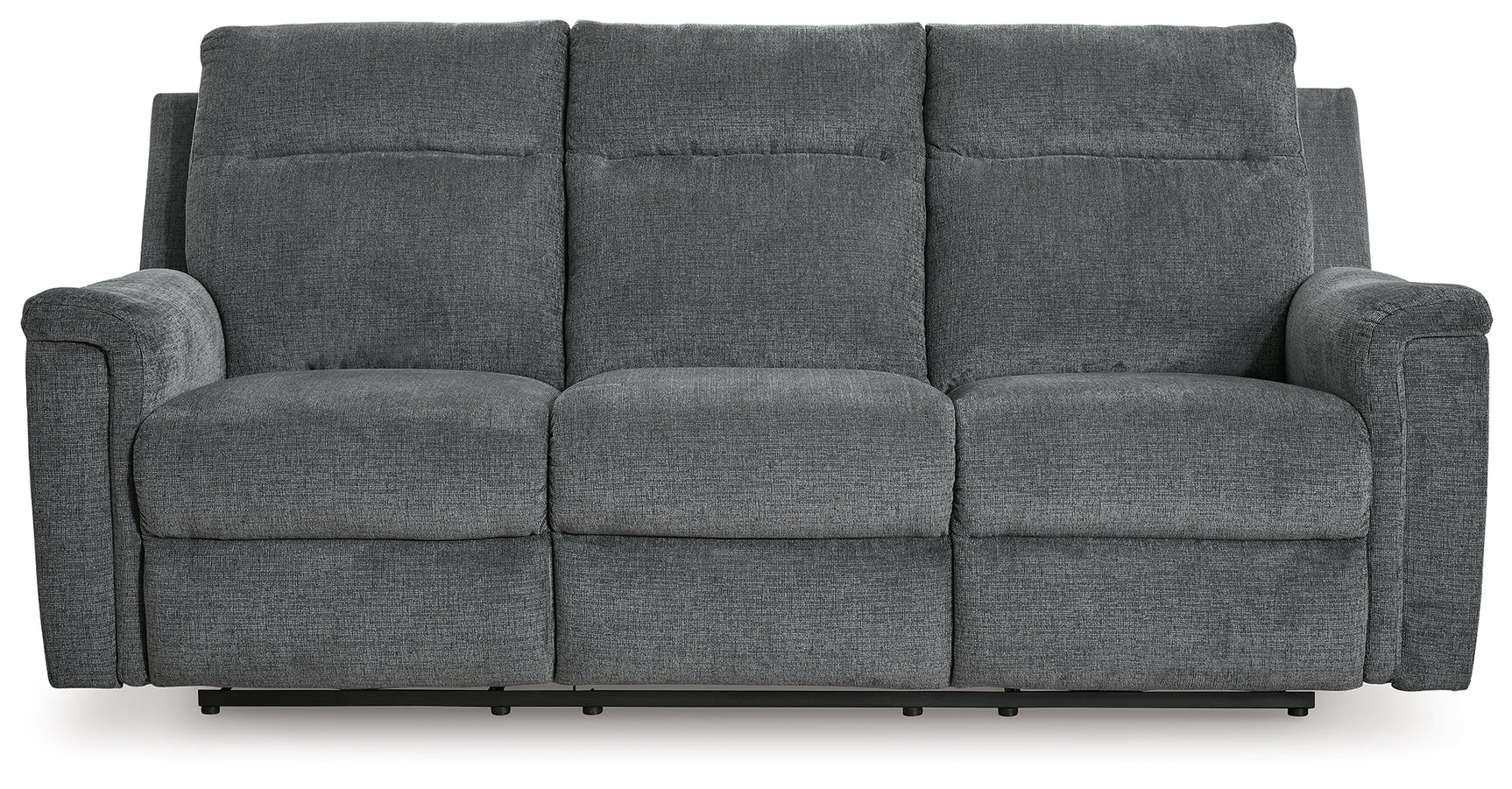 Power reclining sofa with control button visible