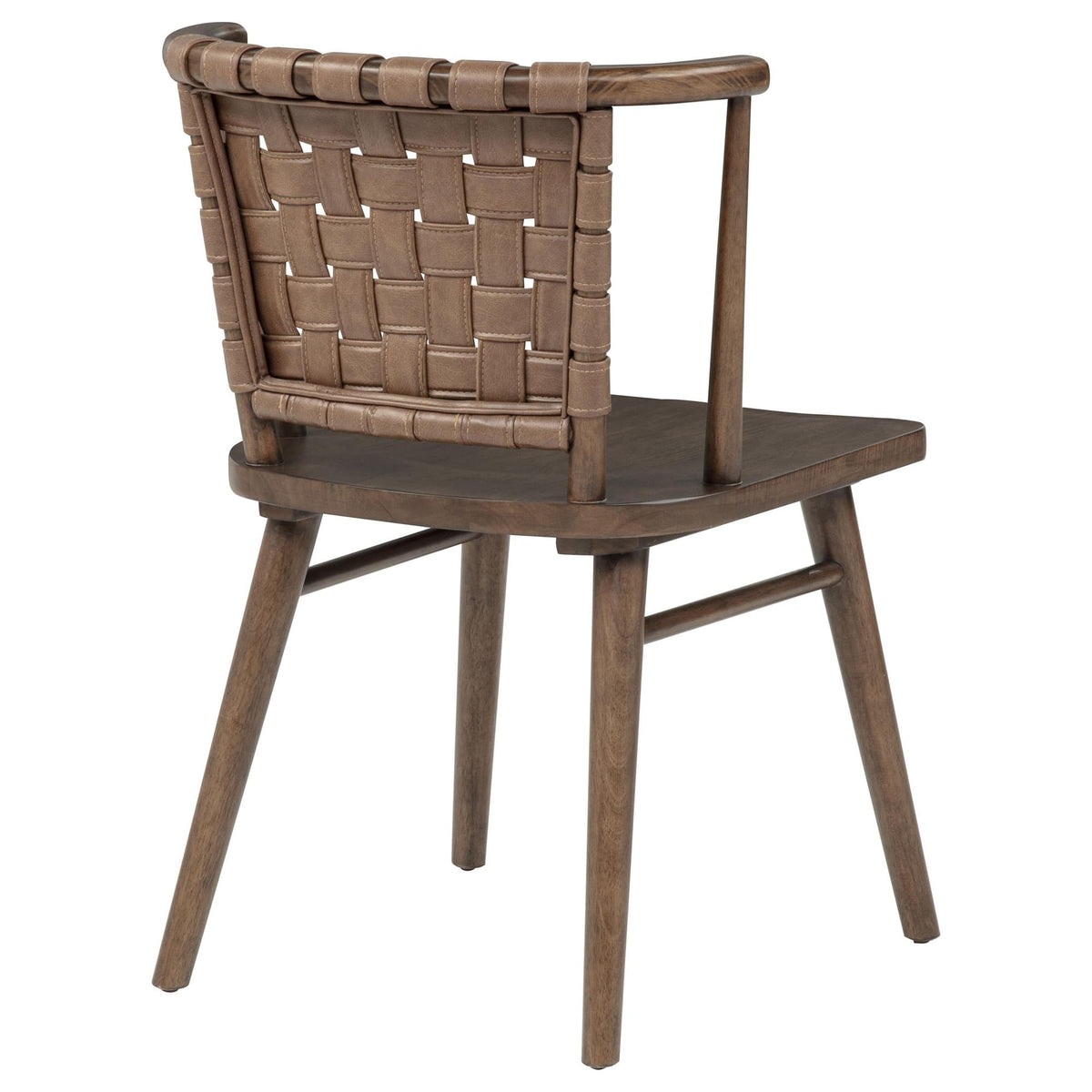 Tallis Brown Woven Leatherette Back Dining Side Chair Set of 2 — product image 8