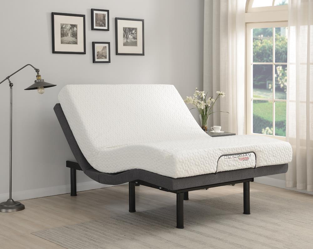 Clara Queen Adjustable Bed Base Grey And Black - Ella Furniture