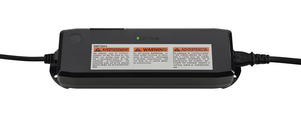 Negan Twin XL Adjustable Bed Base in grey fabric with black accents