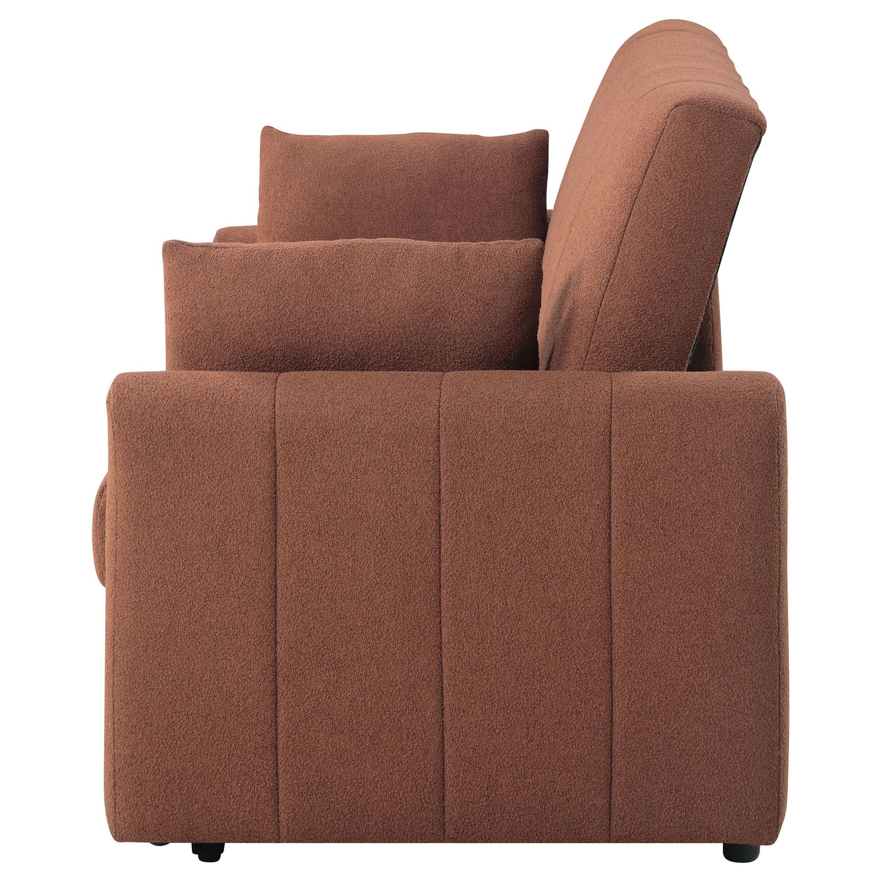 Portland boucle sofa seat and cushions detail
