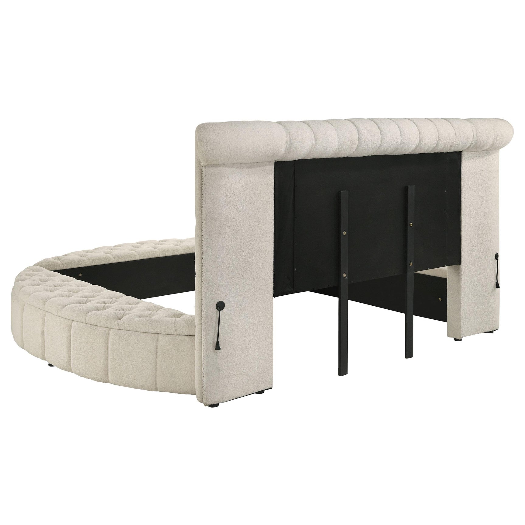 USB charging ports on both sides of Sonya bed headboard