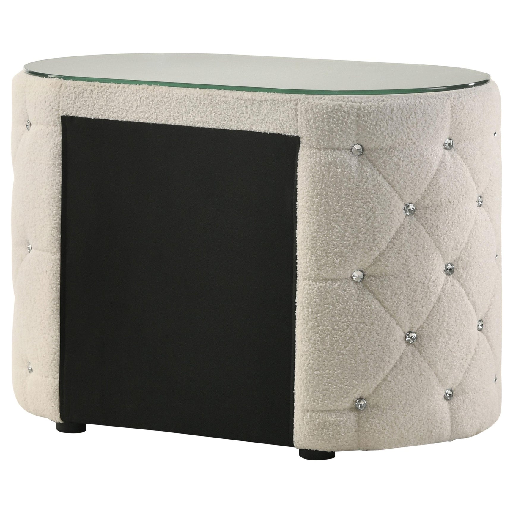 Sonya nightstand leveler feet detail