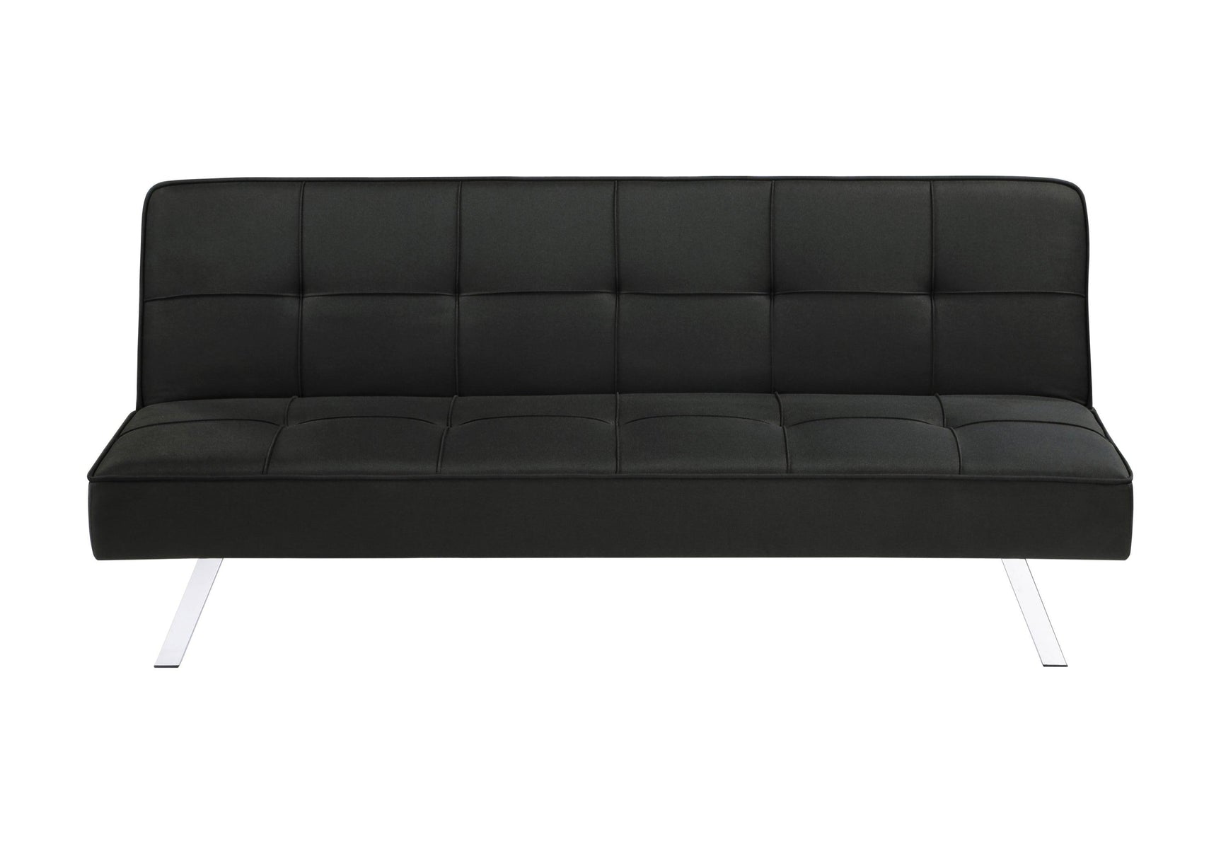Detail of black stitching and piping on sofa cushions