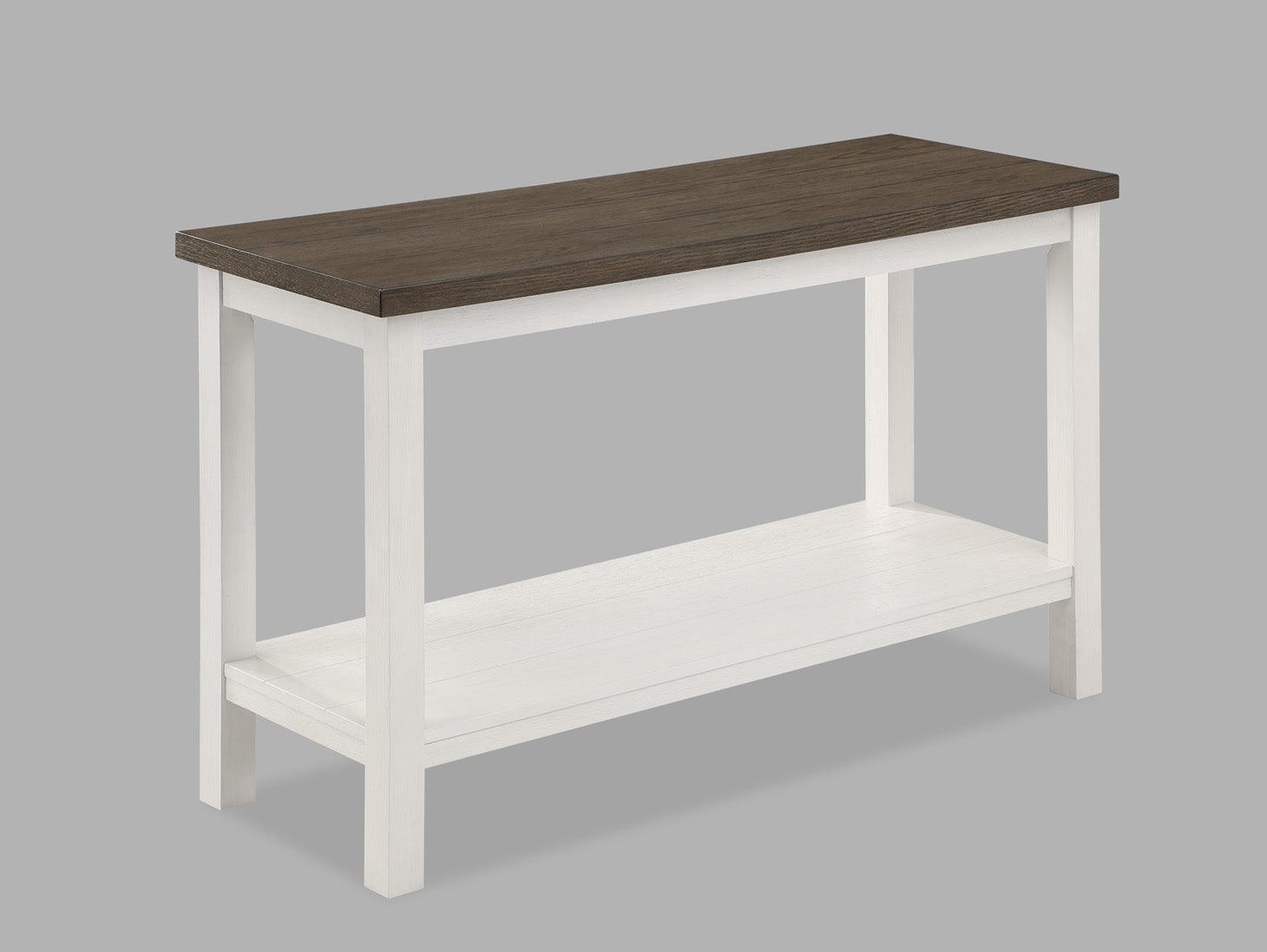 Dakota sofa table chalk brown white front