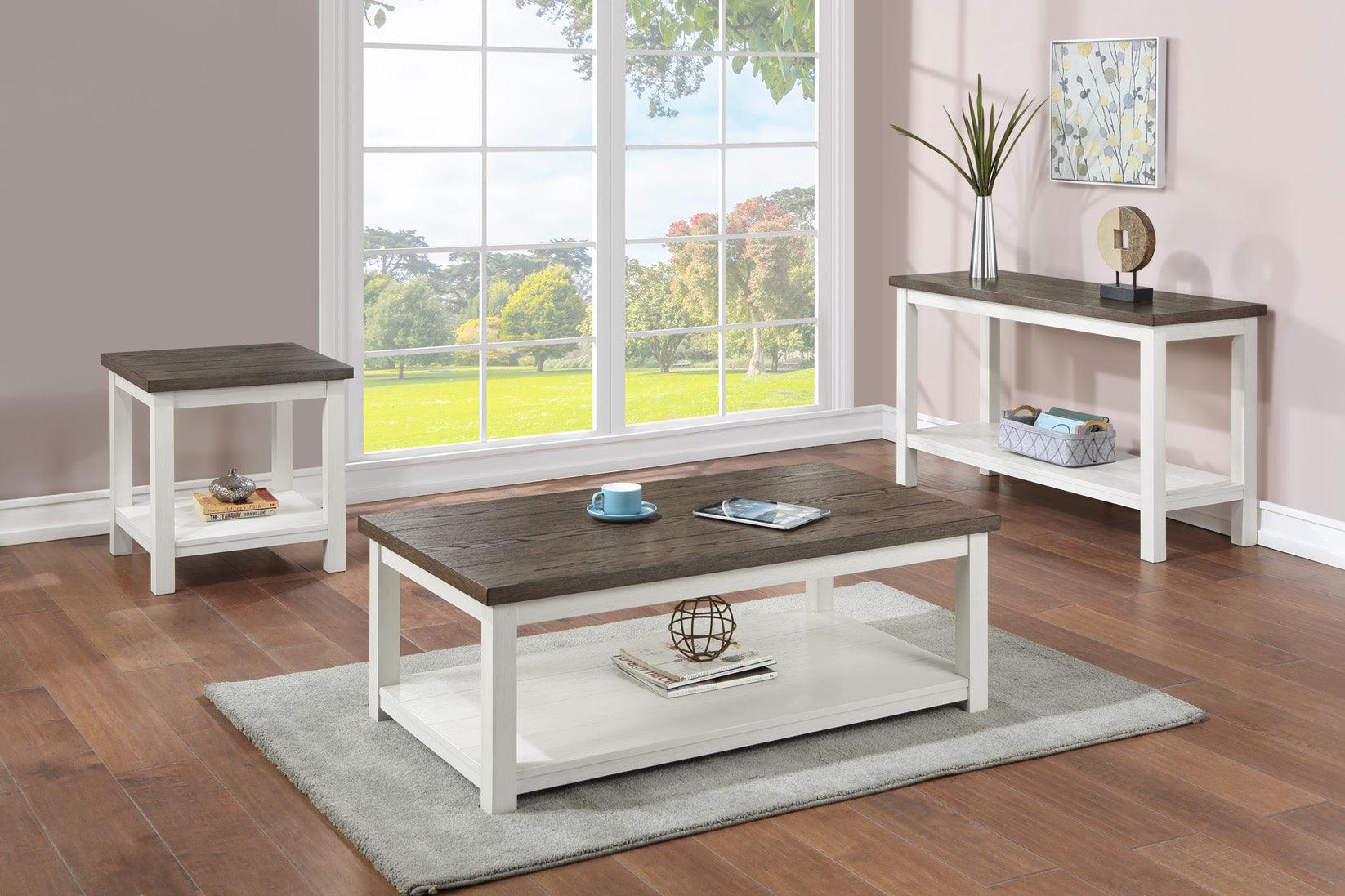 Dakota 3-piece coffee table set front view