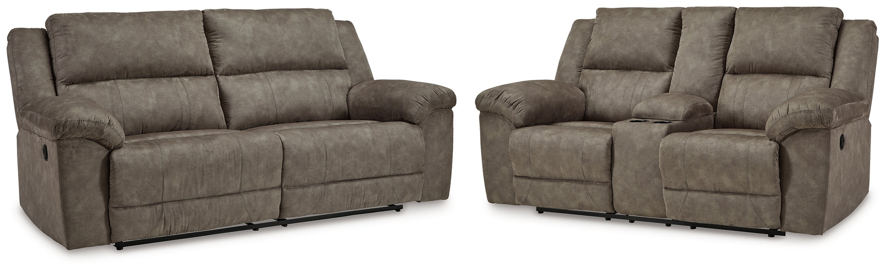 Laresview Fossil Reclining Loveseat side angle