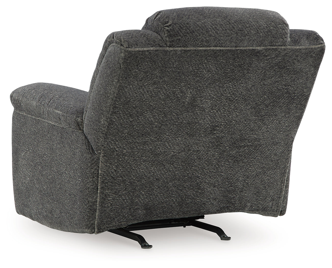 Back view of Frohn Graphite Chenille Recliner chair
