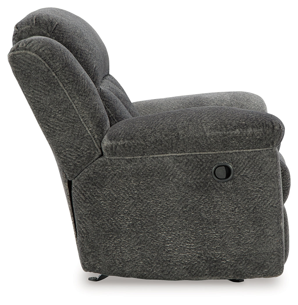 Side view showing recliner mechanism of Frohn Recliner