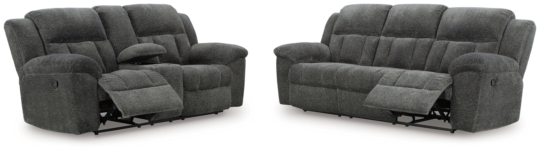 Frohn Graphite Sofa reclining position