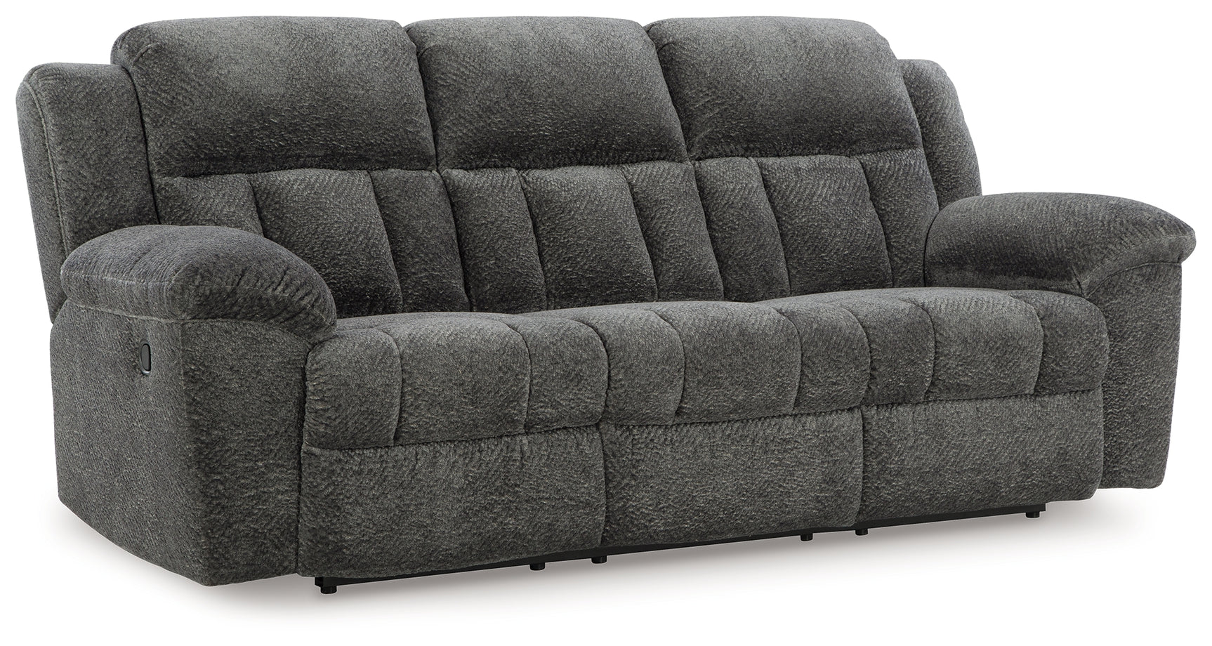 Frohn Reclining Sofa angled closed side view