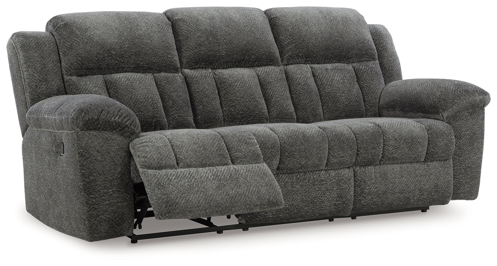 Frohn Reclining Sofa angled open recliner view