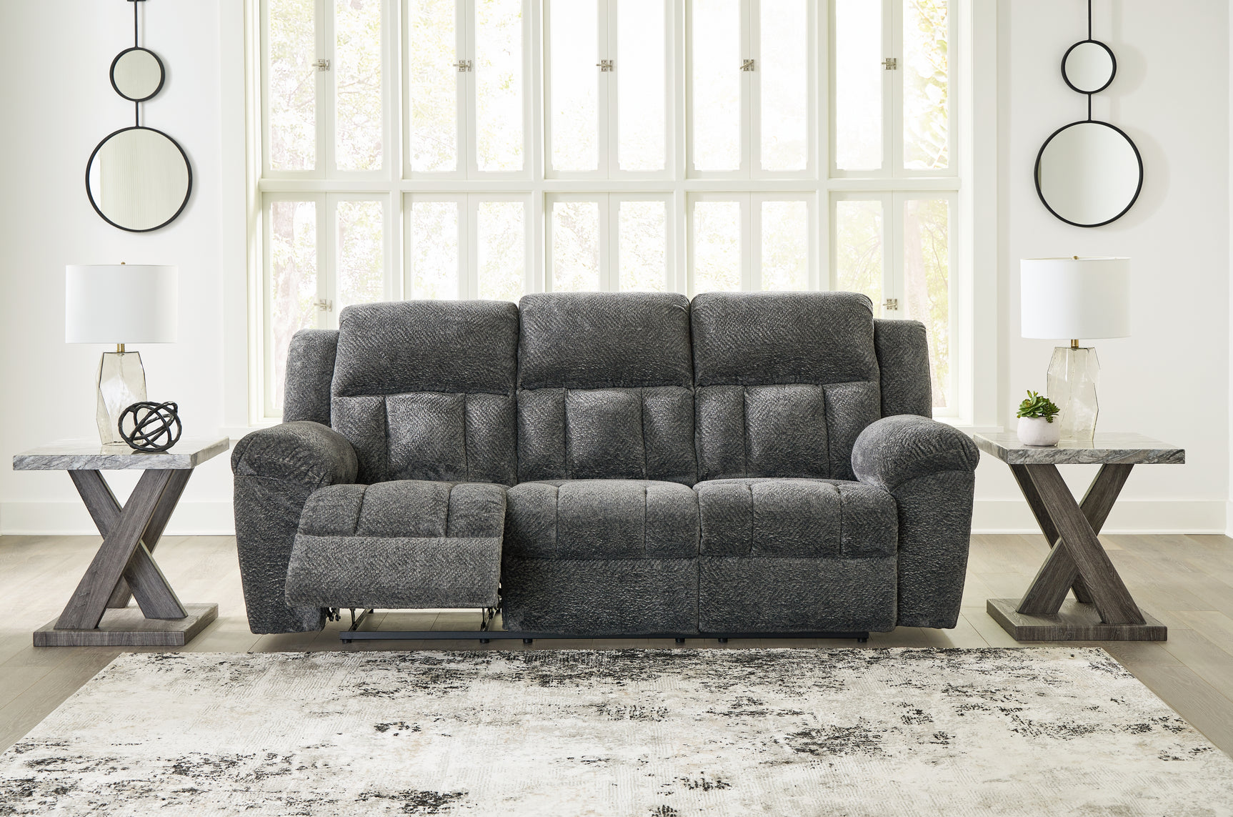 Frohn Reclining Sofa fully reclined position