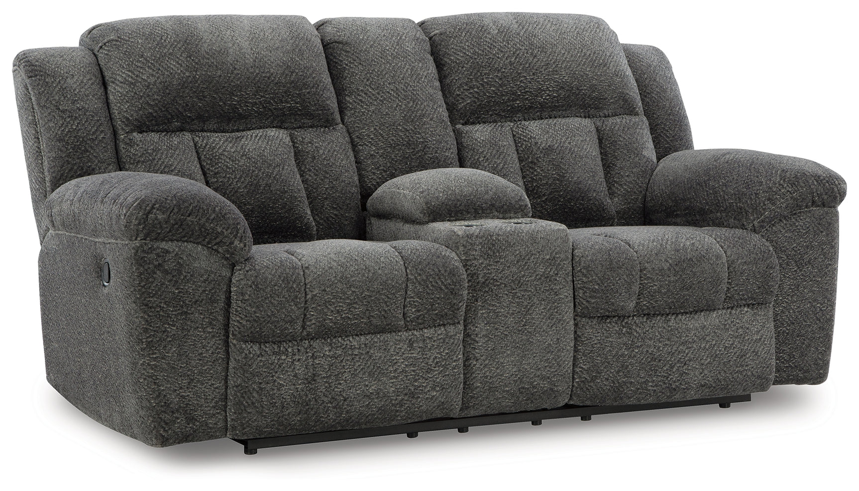 Frohn Reclining Loveseat side angled closed view