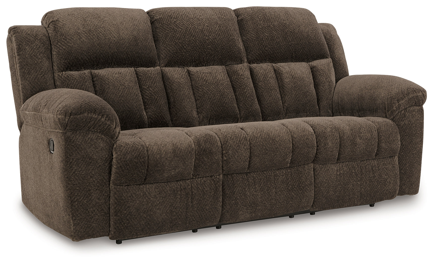 Frohn Reclining Sofa side view with recliner open