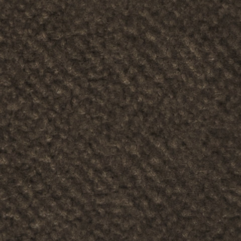 Fabric swatch close-up of chocolate chenille upholstery