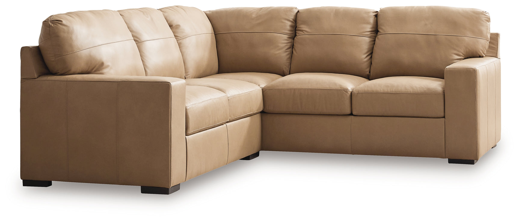 Side view of Bandon Toffee 2-Piece Sectional sofa