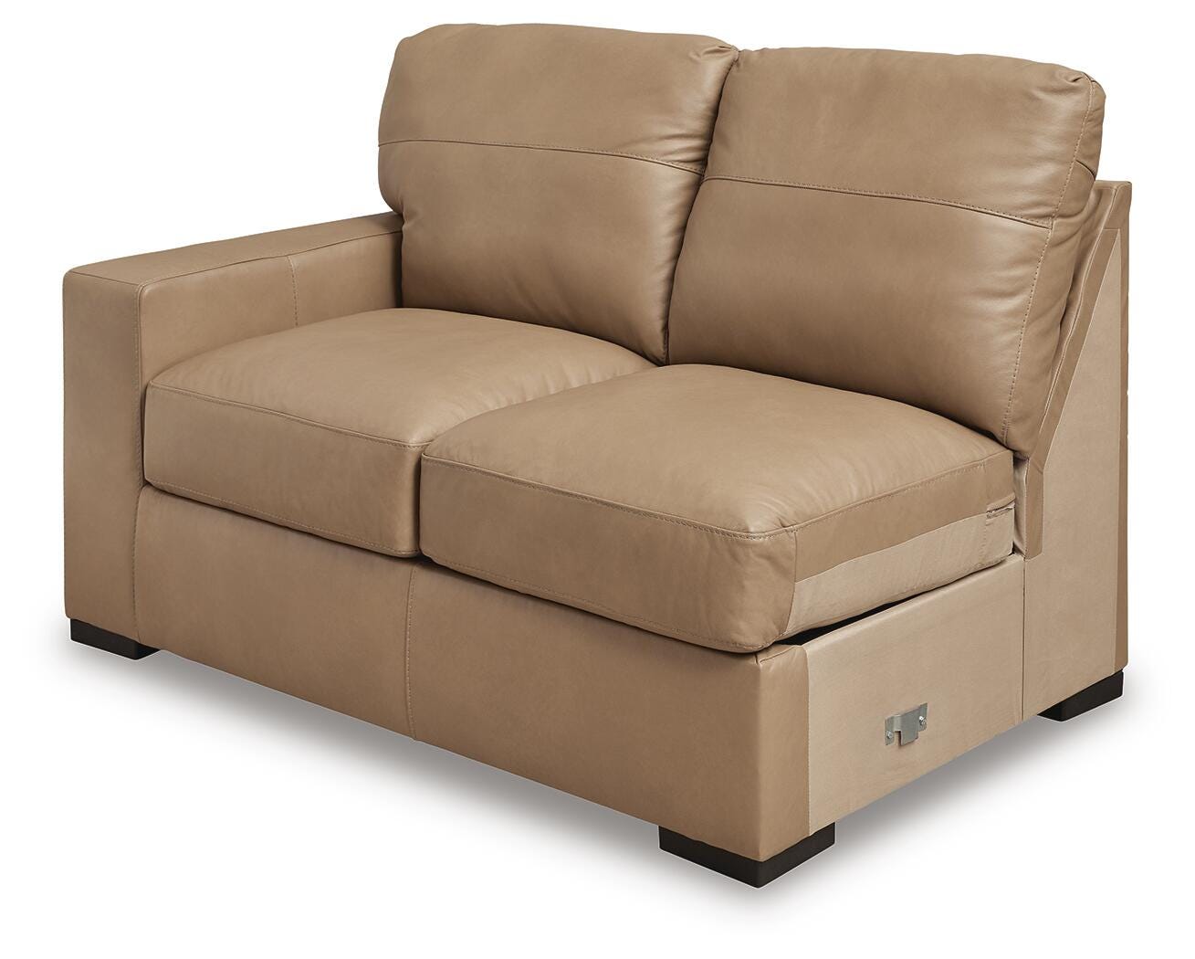 Bandon Toffee Leather 4-Piece Sectional - image 4