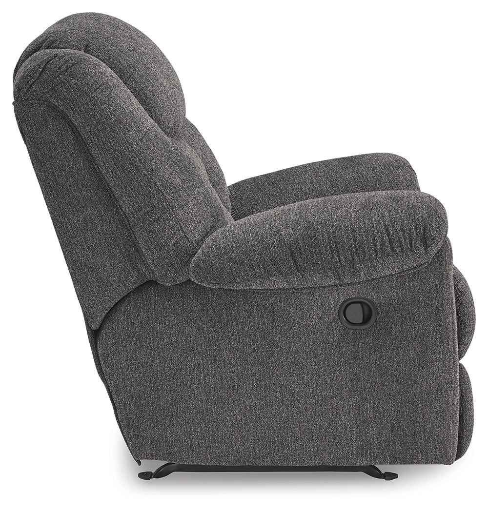 Side angle view of Foreside Recliner