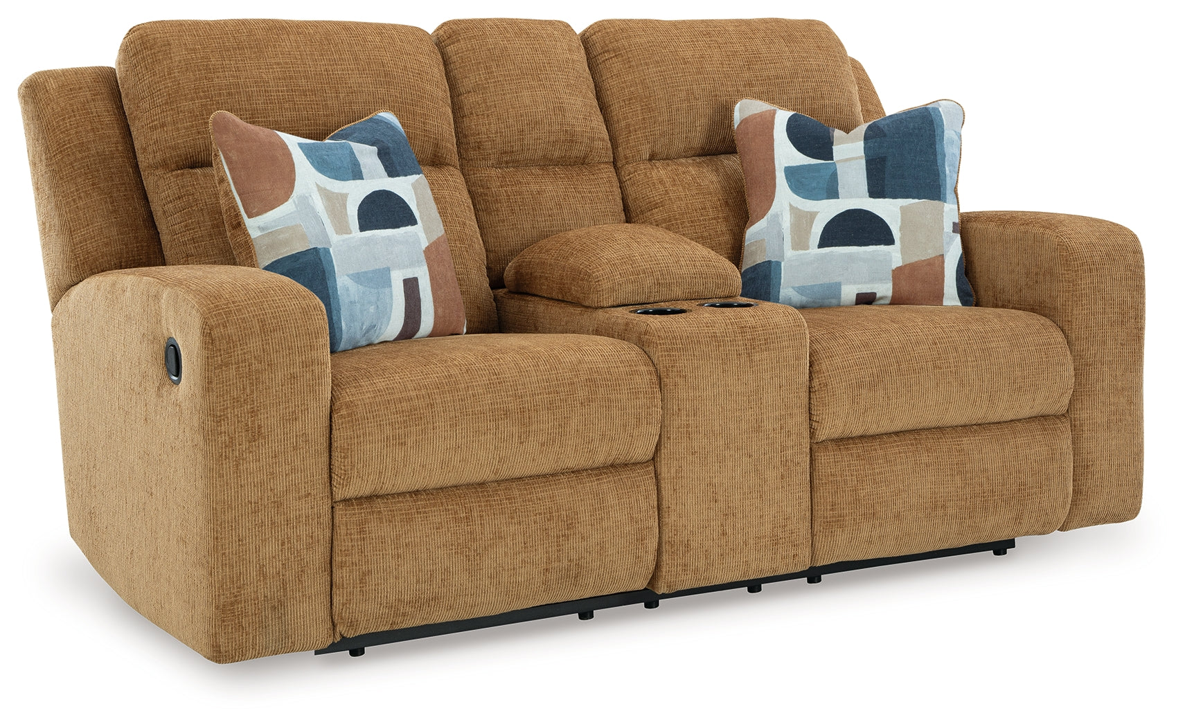 Kanlow Reclining Loveseat with console, seat fully reclined