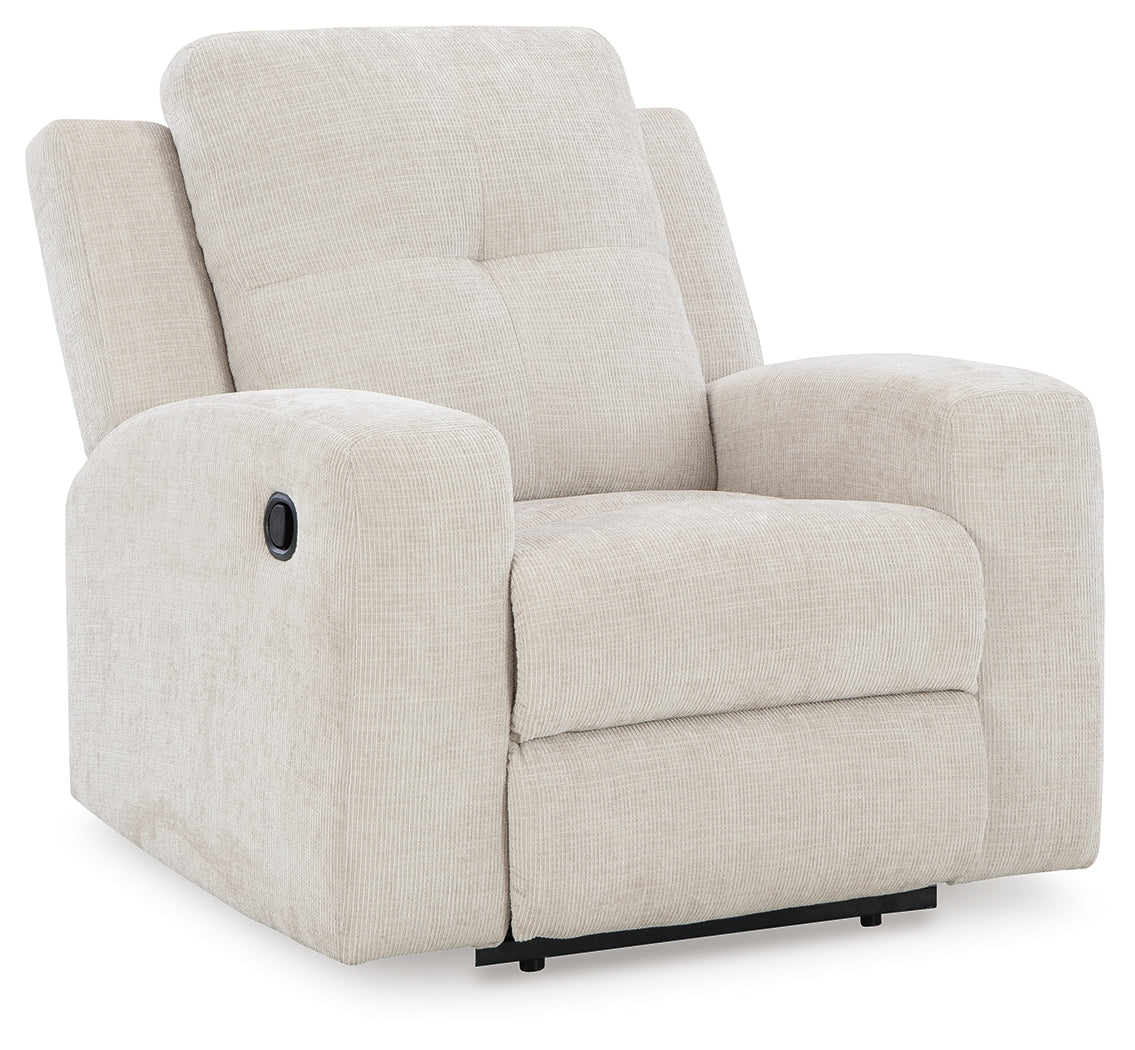 Danum Stone Chenille Recliner side view