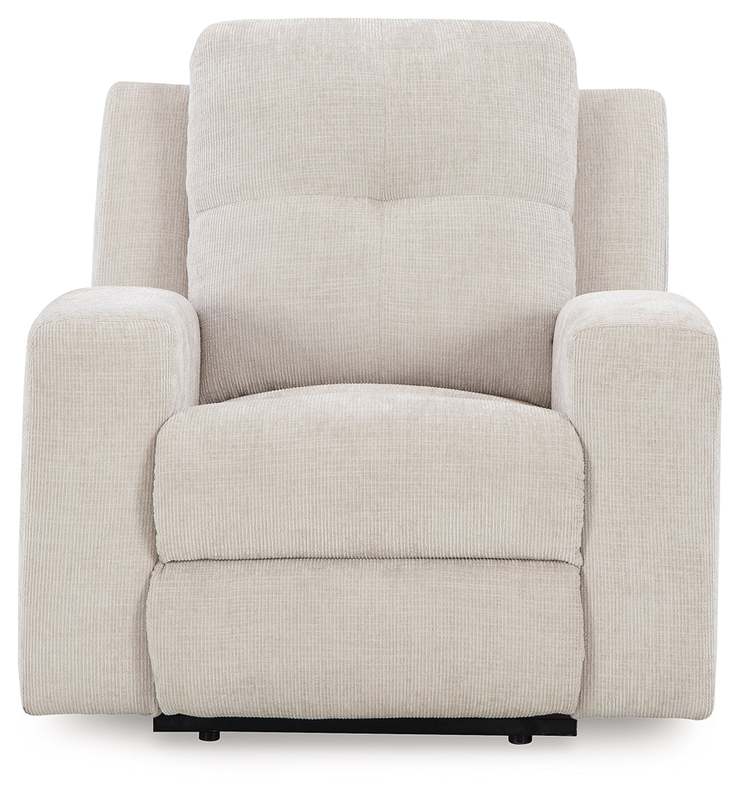 Danum Stone Chenille Recliner front view