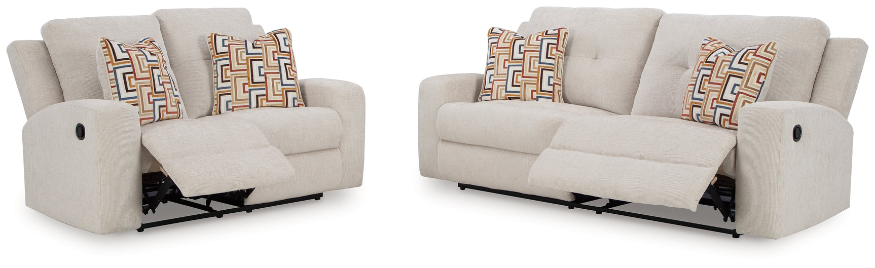 Danum Stone Loveseat pull-tab reclining open