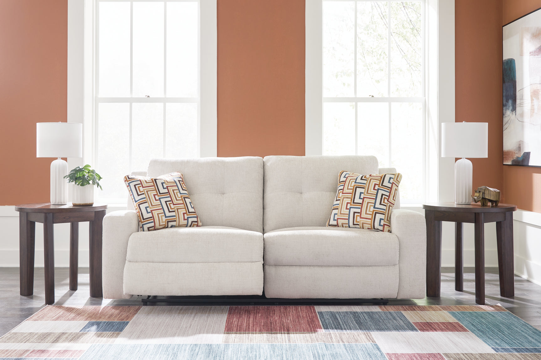 Danum Reclining Sofa fully open recliner position