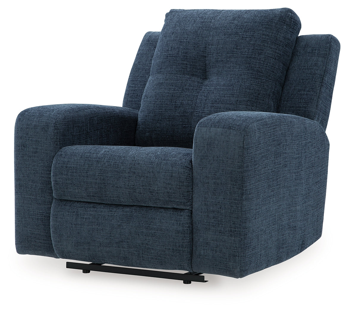Danum Ink Chenille Recliner alternate side view