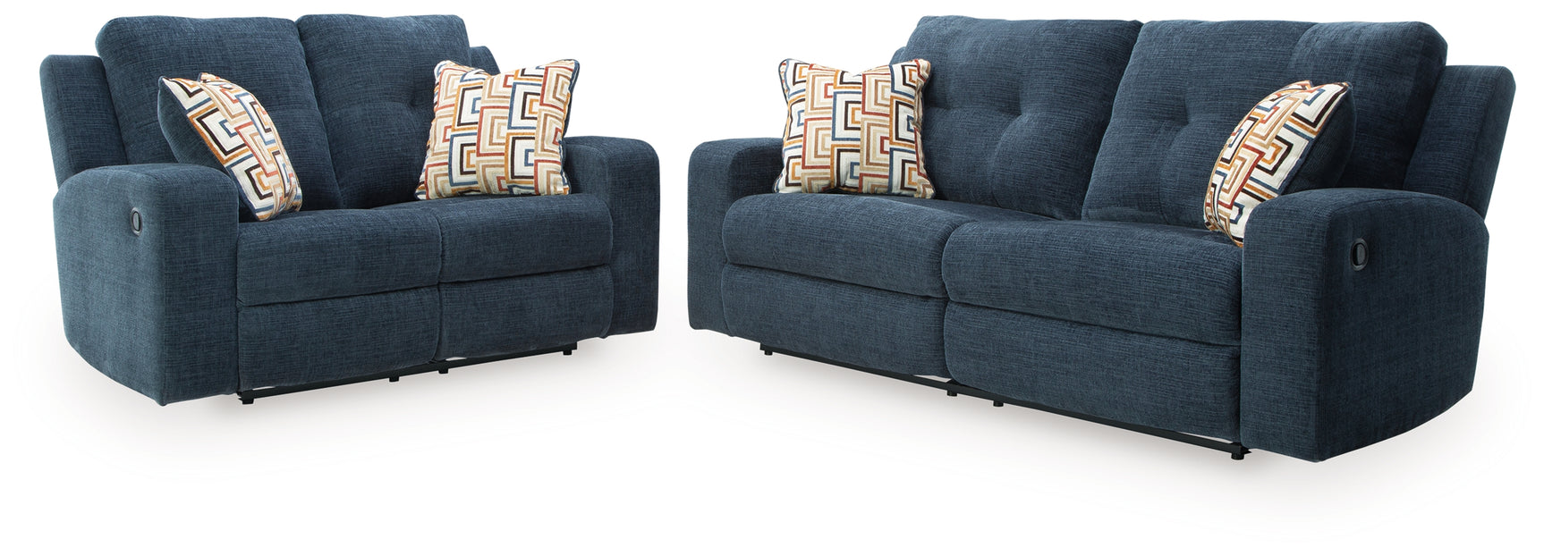 Danum Ink Loveseat closed reclining position side view