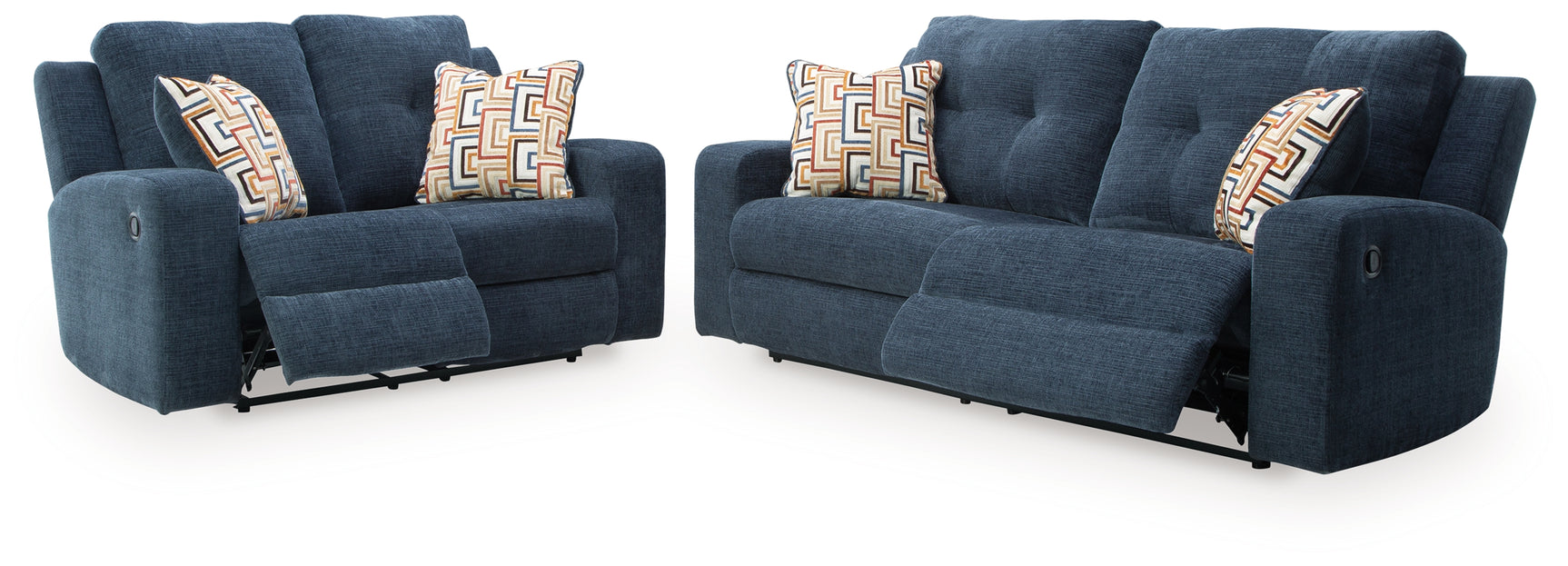 Danum Ink Loveseat open reclining position side view