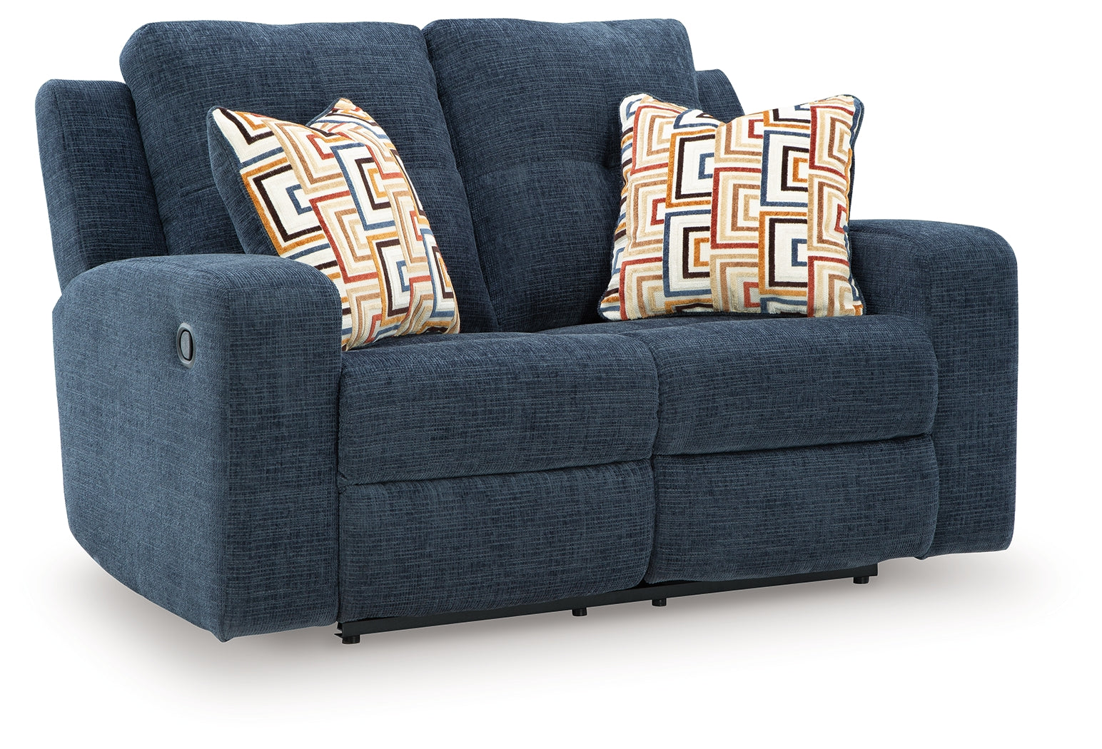 Danum Reclining Loveseat open reclining position side view