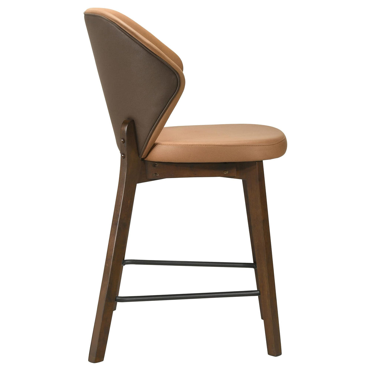 Randolph Upholstered Counter Height Chairs Butterscotch and Brown Set of 2 — product image 8