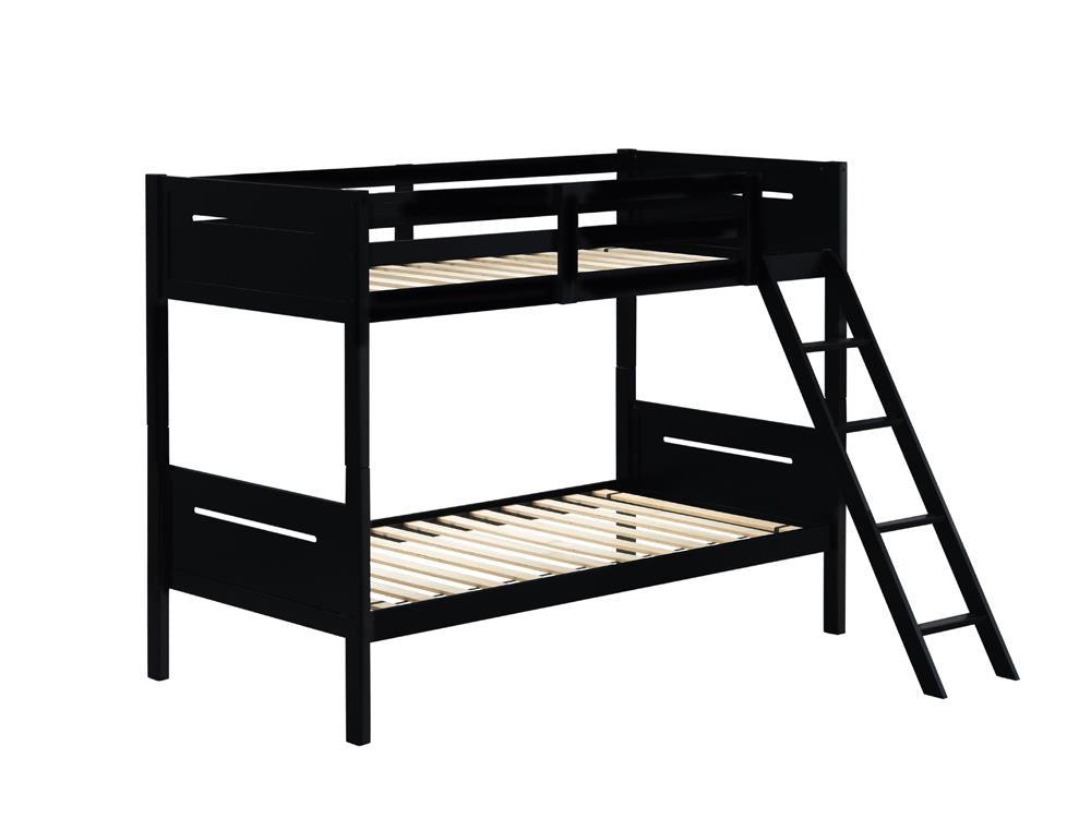 Close-up of built-in drawer on Littleton bunk bed