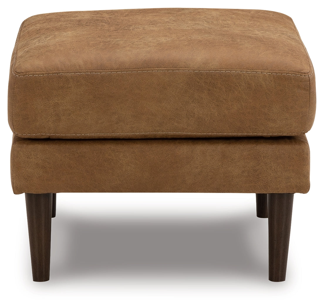 Telora Caramel Sofa, Loveseat, Chair and Ottoman 4-piece set front view