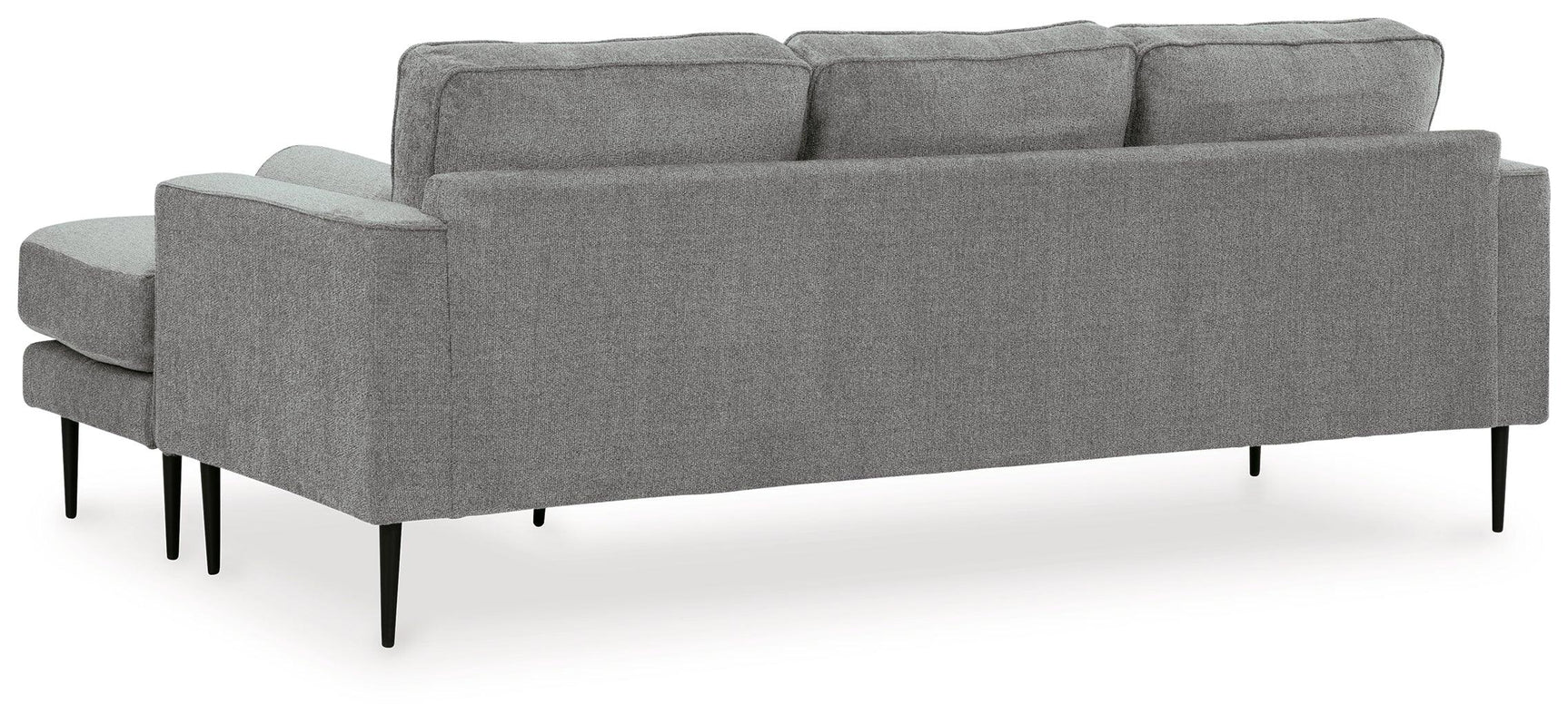 Hazela Charcoal Chenille Sofa Chaise close-up leg detail