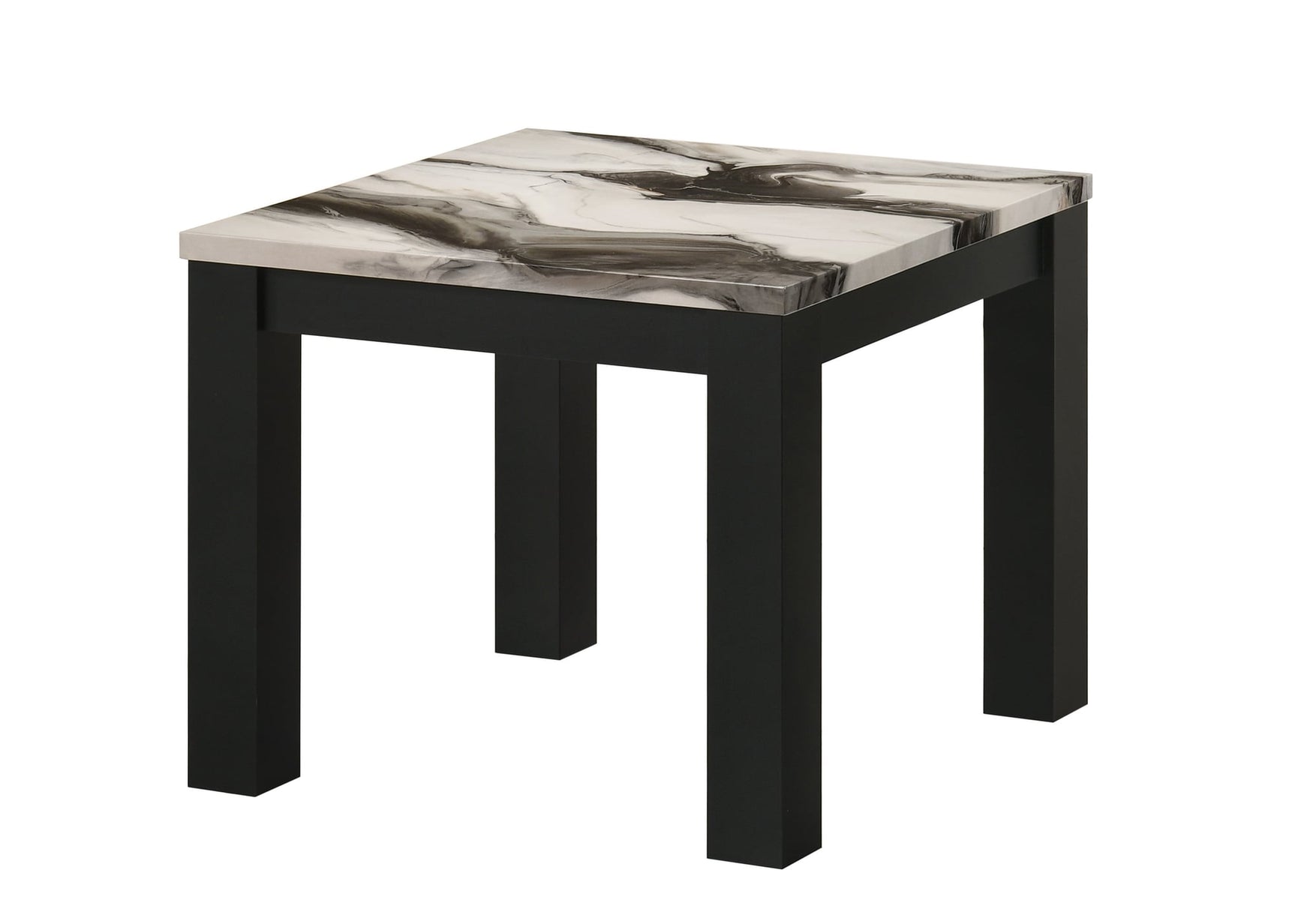 Ivy 3-Piece Faux Marble Brown Coffee Table Set view 4