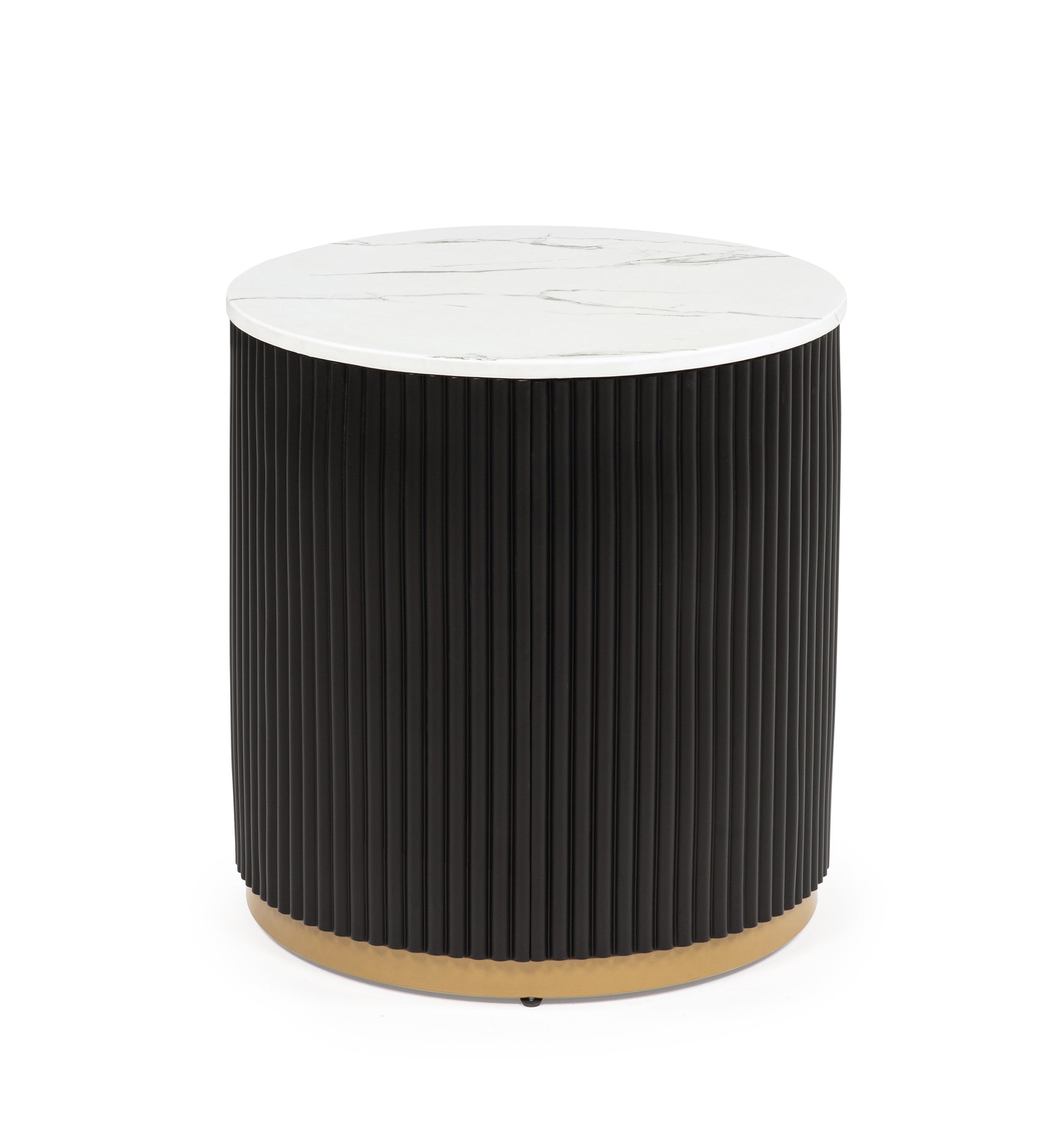 Round black end table 22 inch diameter