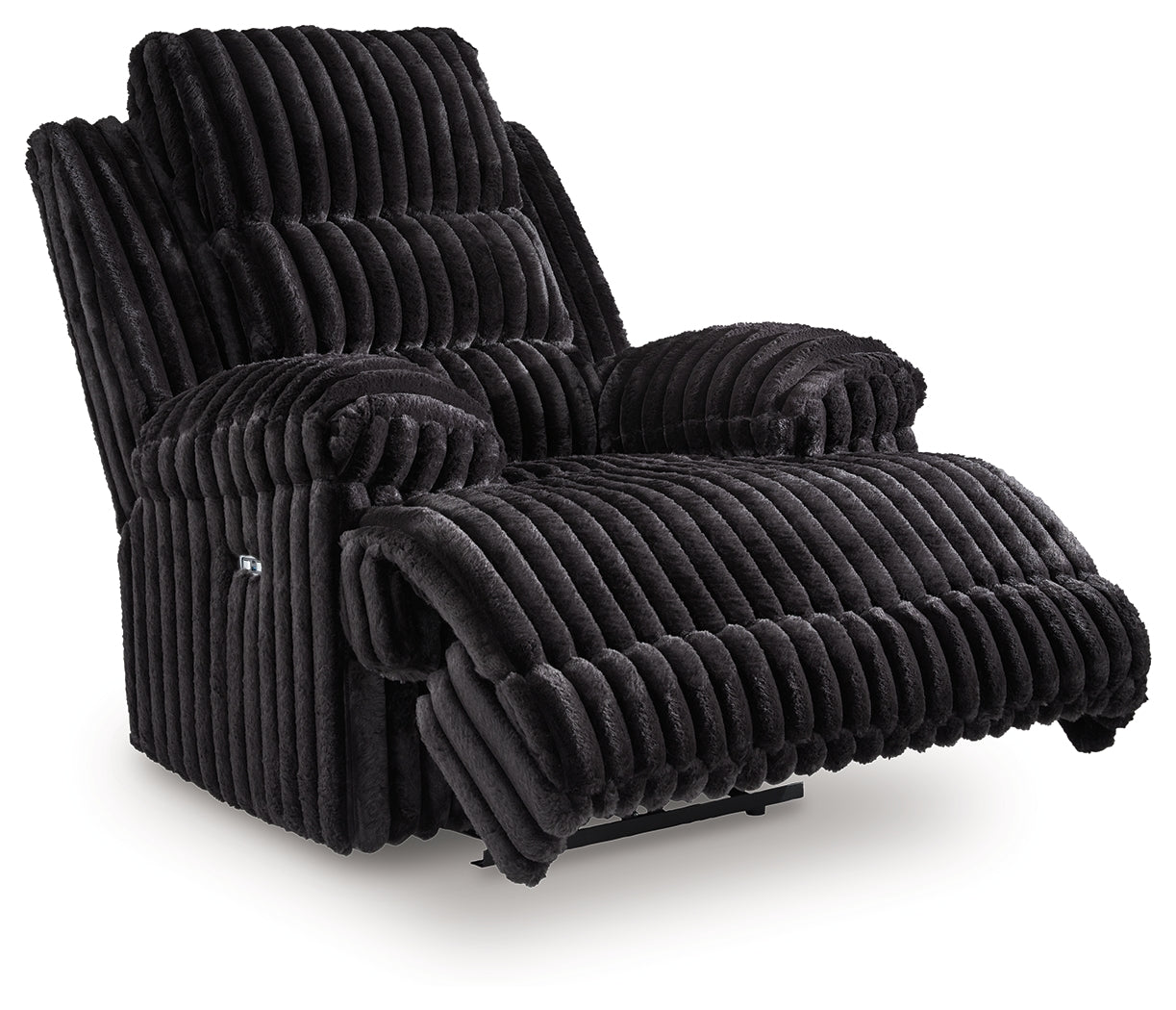 Rhine Falls Onyx Power Recliner reclined view