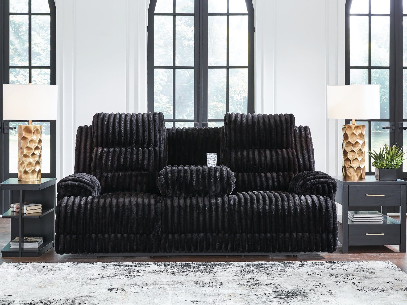 Drop-down table detail on Rhine Falls sofa