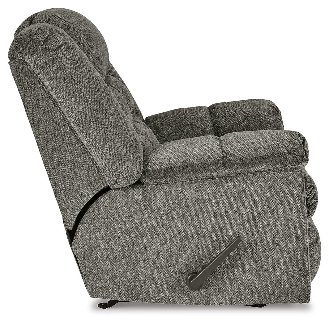 Kegler Putty Chenille Recliner from front angle