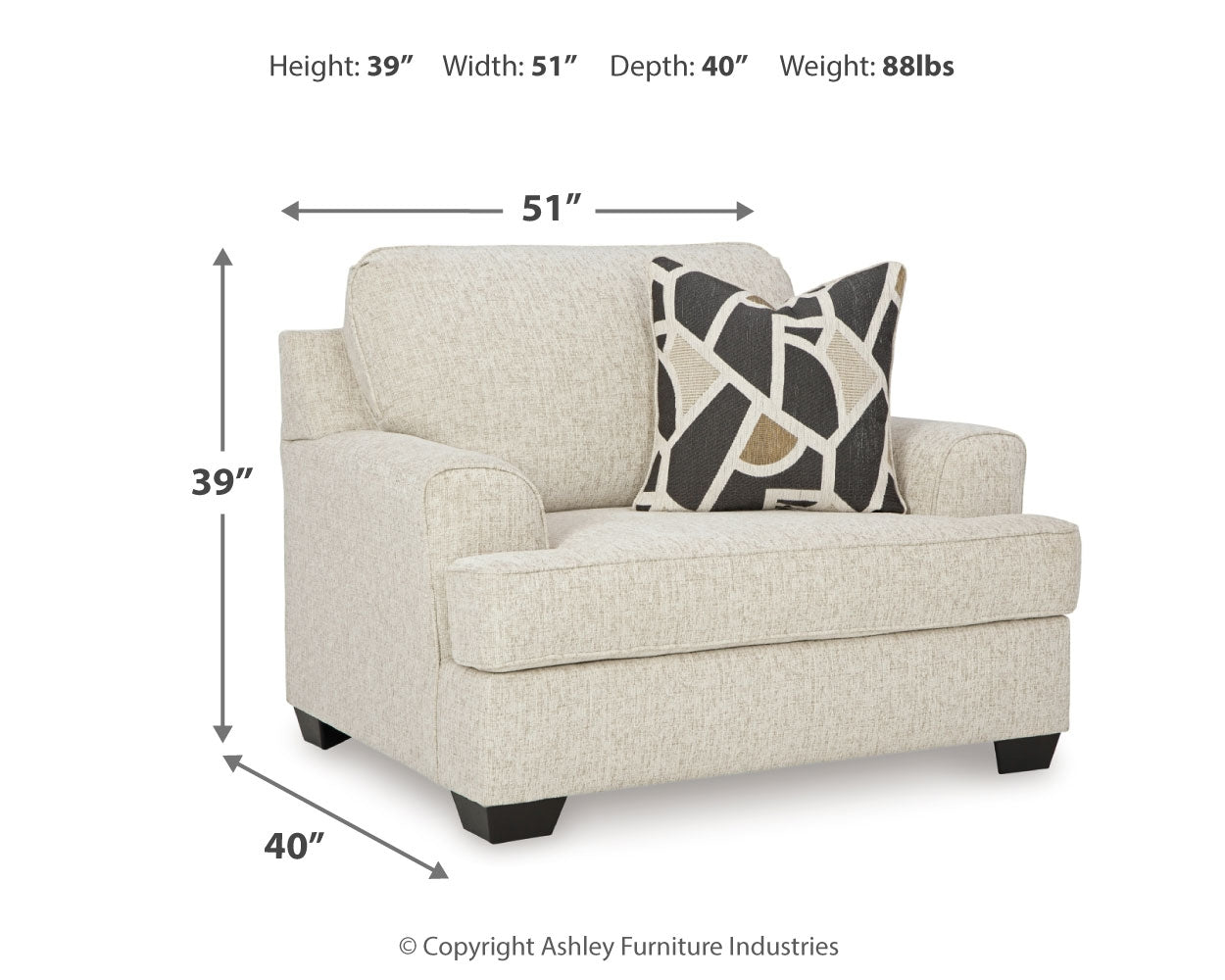 Heartcort Quartz Ottoman angled view