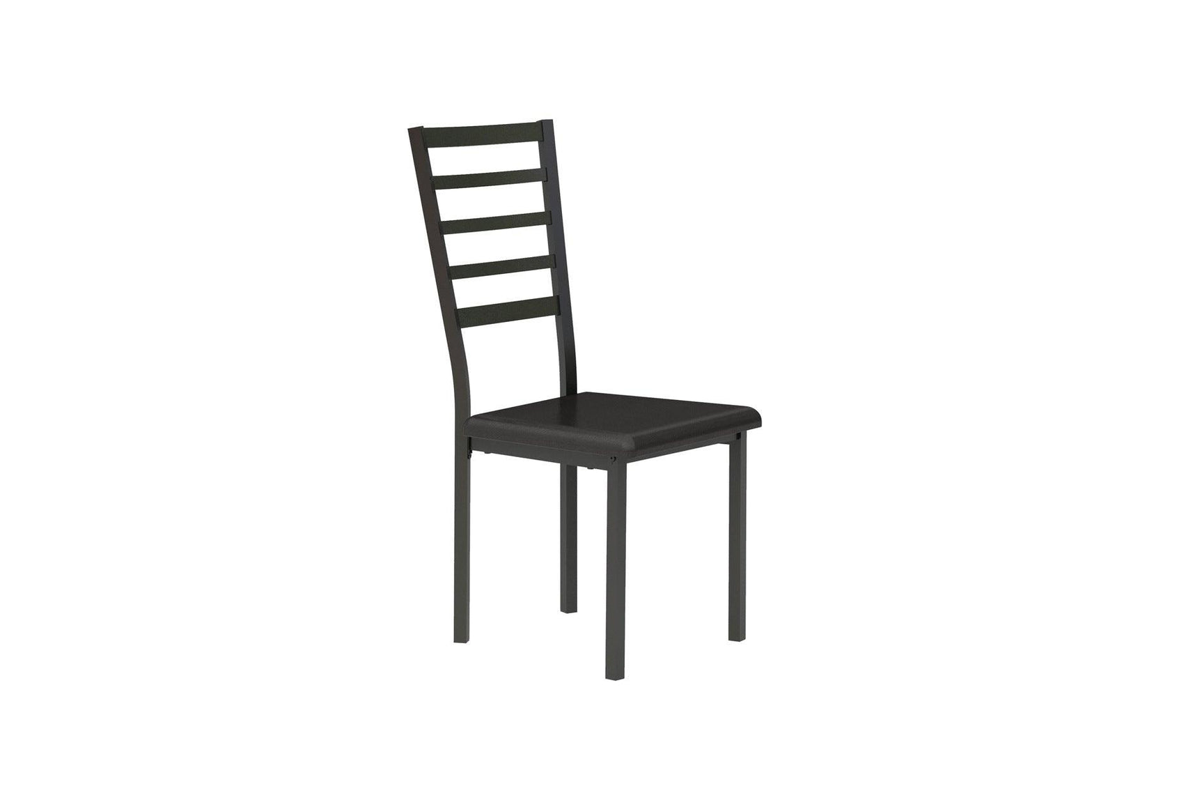 Madigan Dark Modern Industrial Wood Metal Faux Leather Seat Writing Desk And Chair - Ella Furniture
