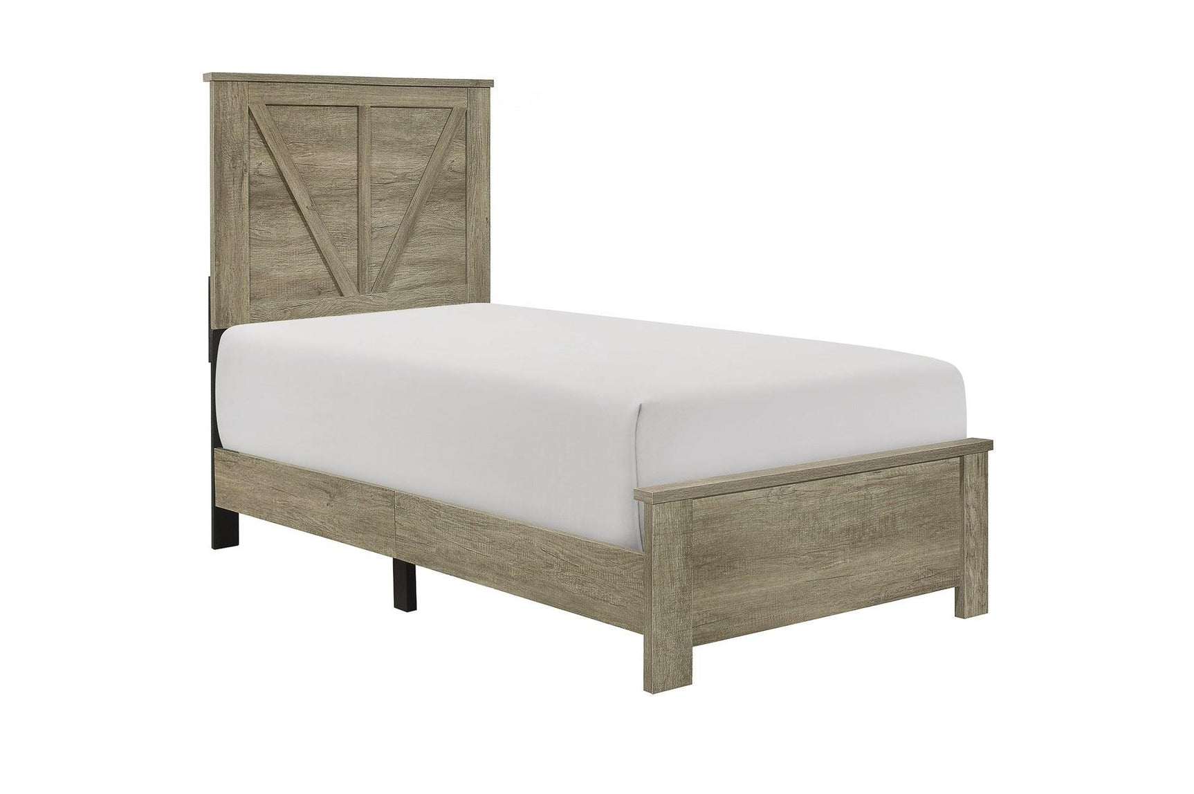 Gray Panel Bedroom Set bed main view