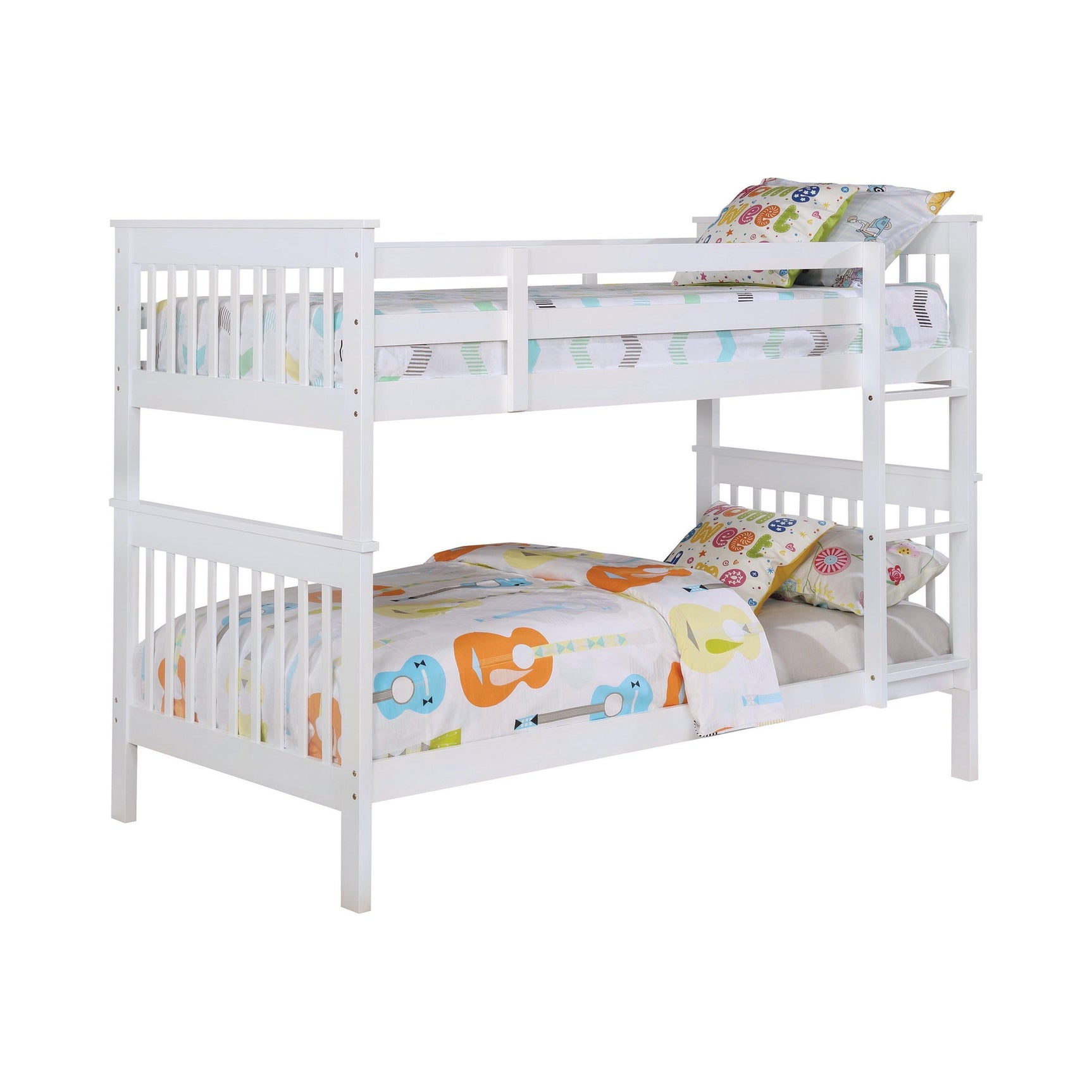 Leg and frame detail of Chapman white bunk bed