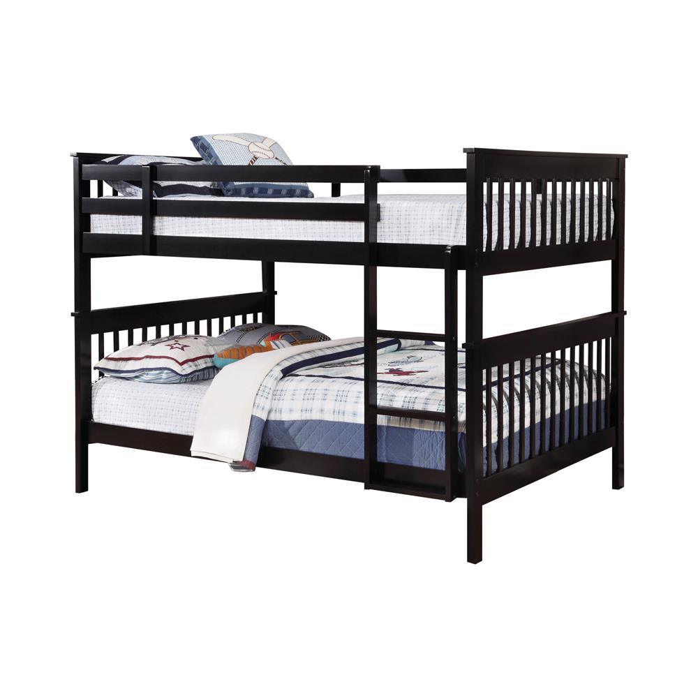 Chapman Full over Full bunk bed side angle in black