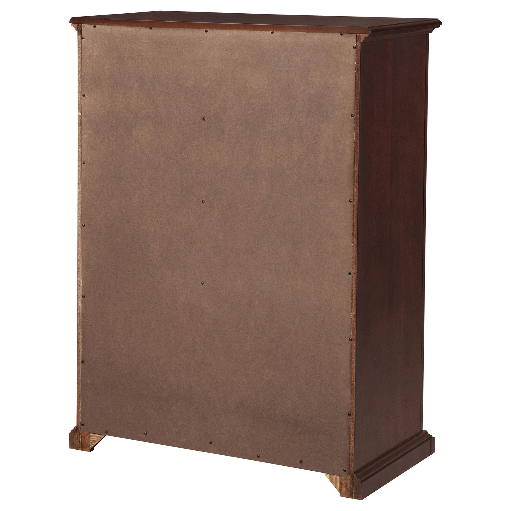 Sumerlin 6-drawer bedroom chest of drawers front view cappuccino finish